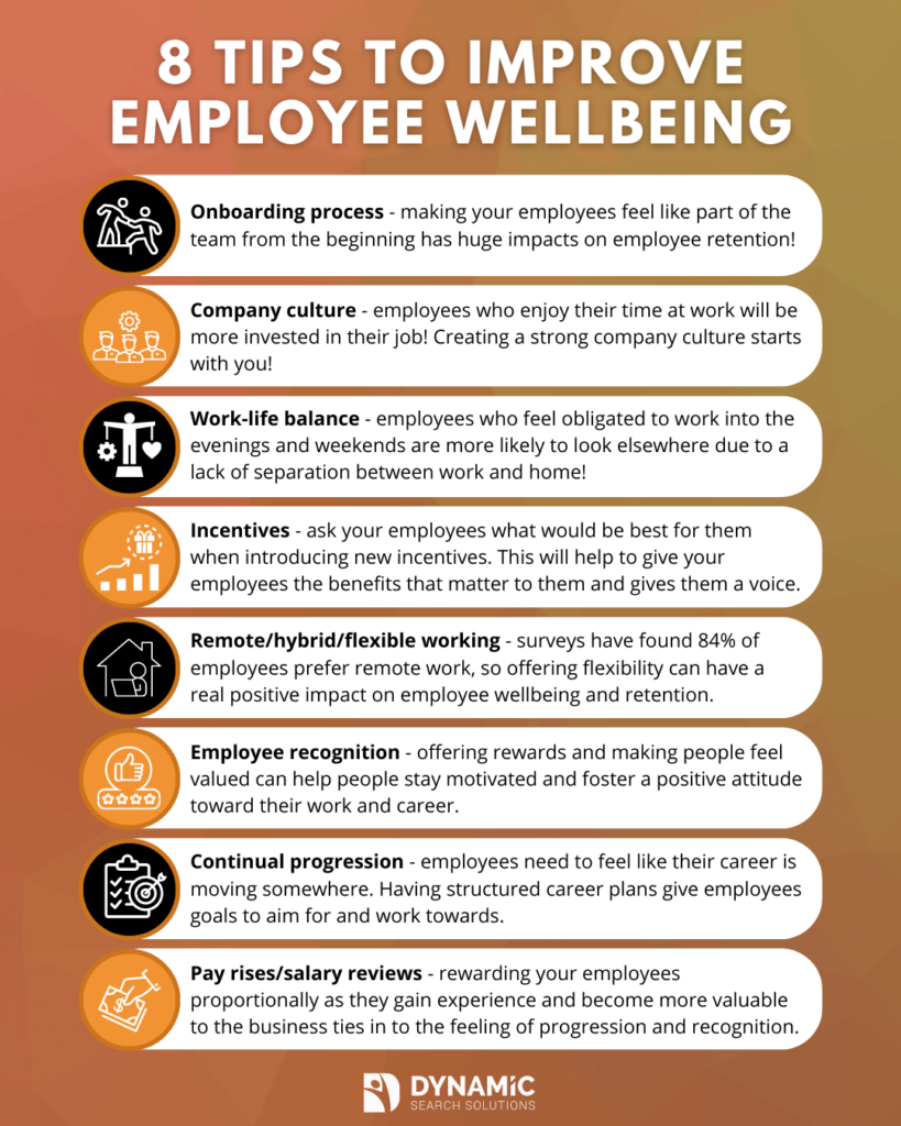 Tips to improve employee wellbeing